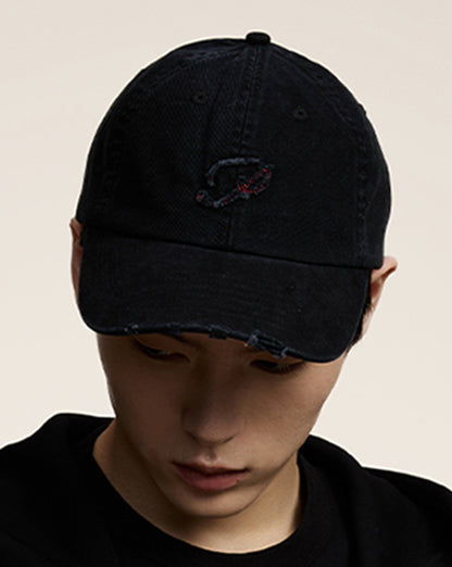Vintage Logo Embroidered Cap -  adjustable fit - Distressed Vintage Logo Embroidered Cap - View 17