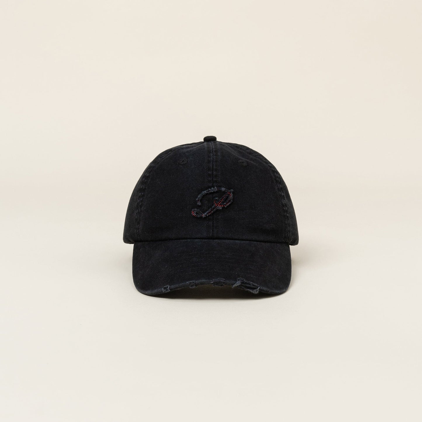 Vintage Logo Embroidered Cap - vintage cap - Distressed Vintage Logo Embroidered Cap - View 2