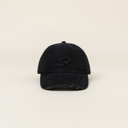 Vintage Logo Embroidered Cap - vintage cap - Distressed Vintage Logo Embroidered Cap - View 2