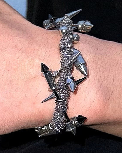 Vintage Rivet Hollow Bracelet -  rivet design - Vintage Rivet Hollow Bracelet for Bold Style - View 6