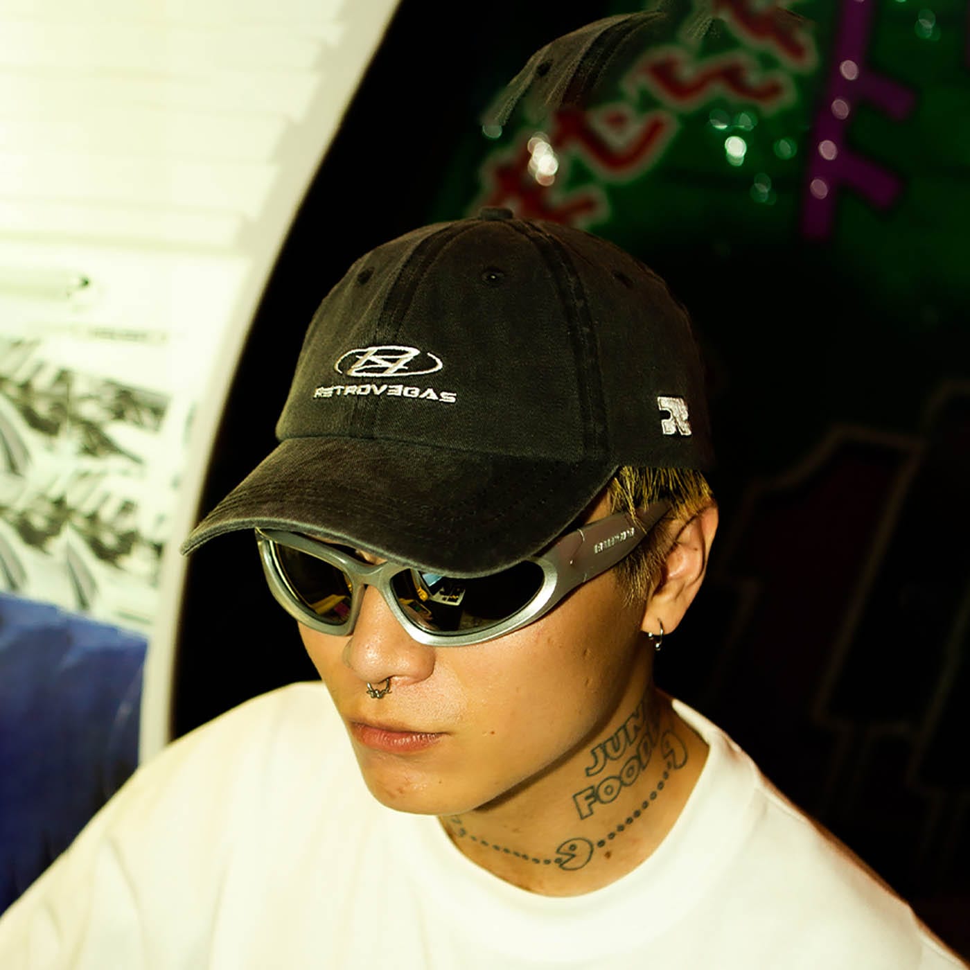 Vintage Vibe Embroidered Cap - cotton cap - Vintage Vibe Embroidered Cap for Casual Style - Main view