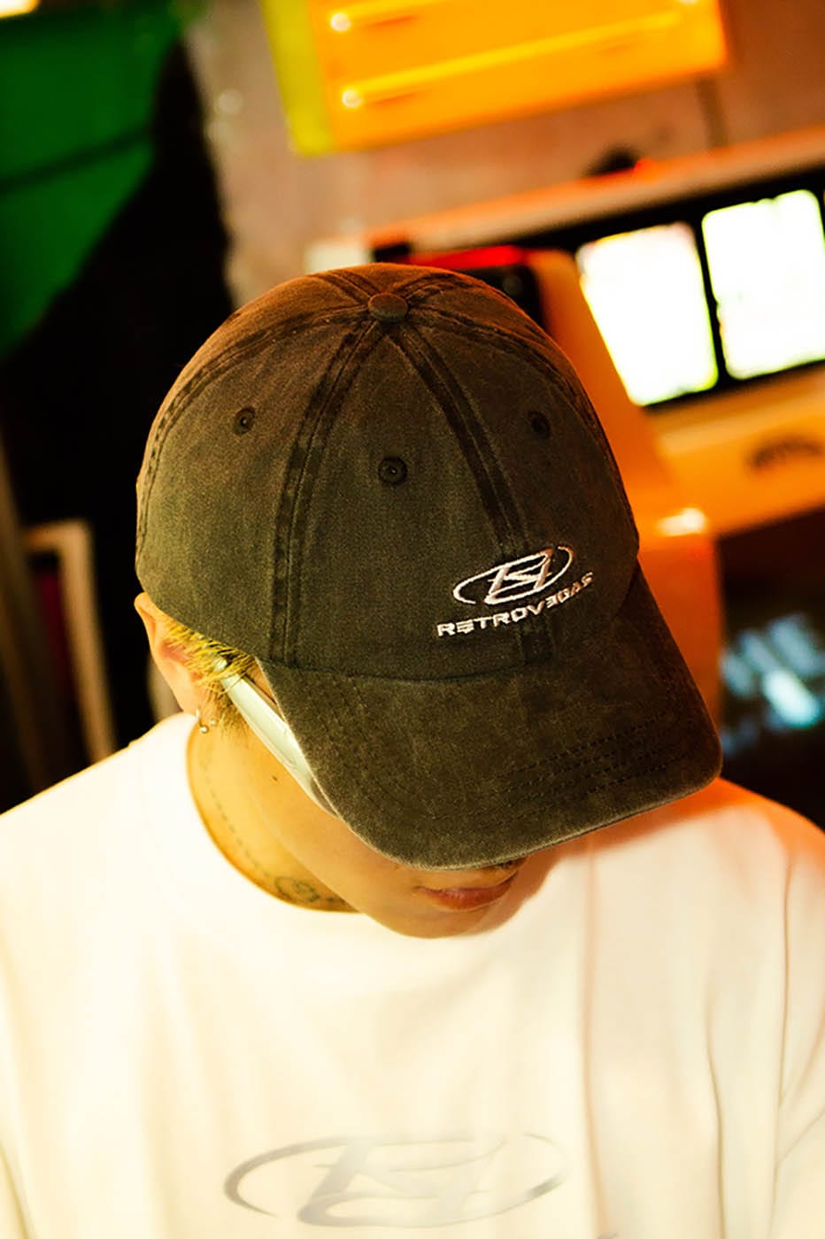 Vintage Vibe Embroidered Cap -  embroidered cap - Vintage Vibe Embroidered Cap for Casual Style - View 5