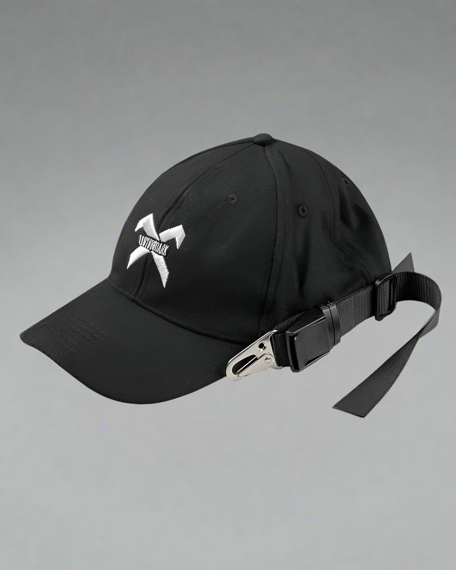 Whimsical Buckle Night Cap - night cap - Secure and Stylish Buckle Night Cap in Black - Main view