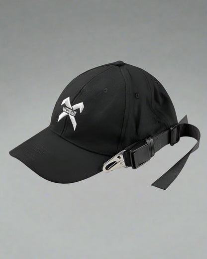 Whimsical Buckle Night Cap - night cap - Secure and Stylish Buckle Night Cap in Black - Main view