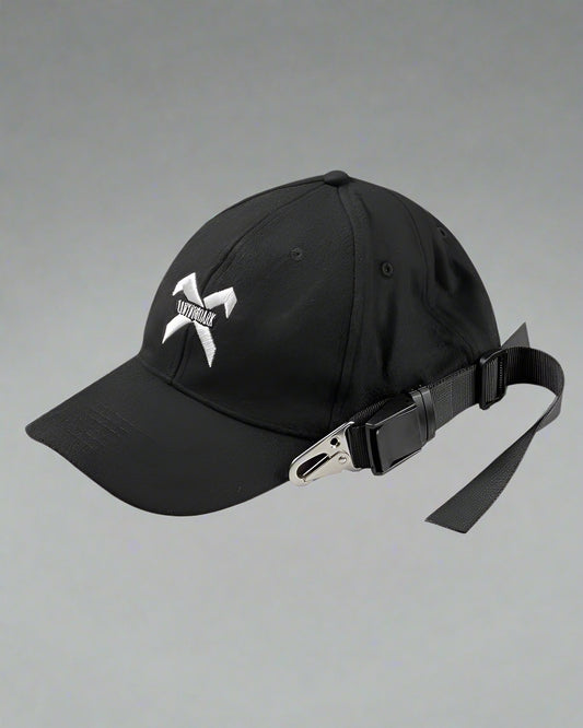 Whimsical Buckle Night Cap - night cap - Secure and Stylish Buckle Night Cap in Black - Main view