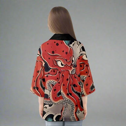 Whimsical Octopus Wrap Kimono -  kimono cardigan - Whimsical Octopus Kimono Wrap for Comfort and Style - View 6