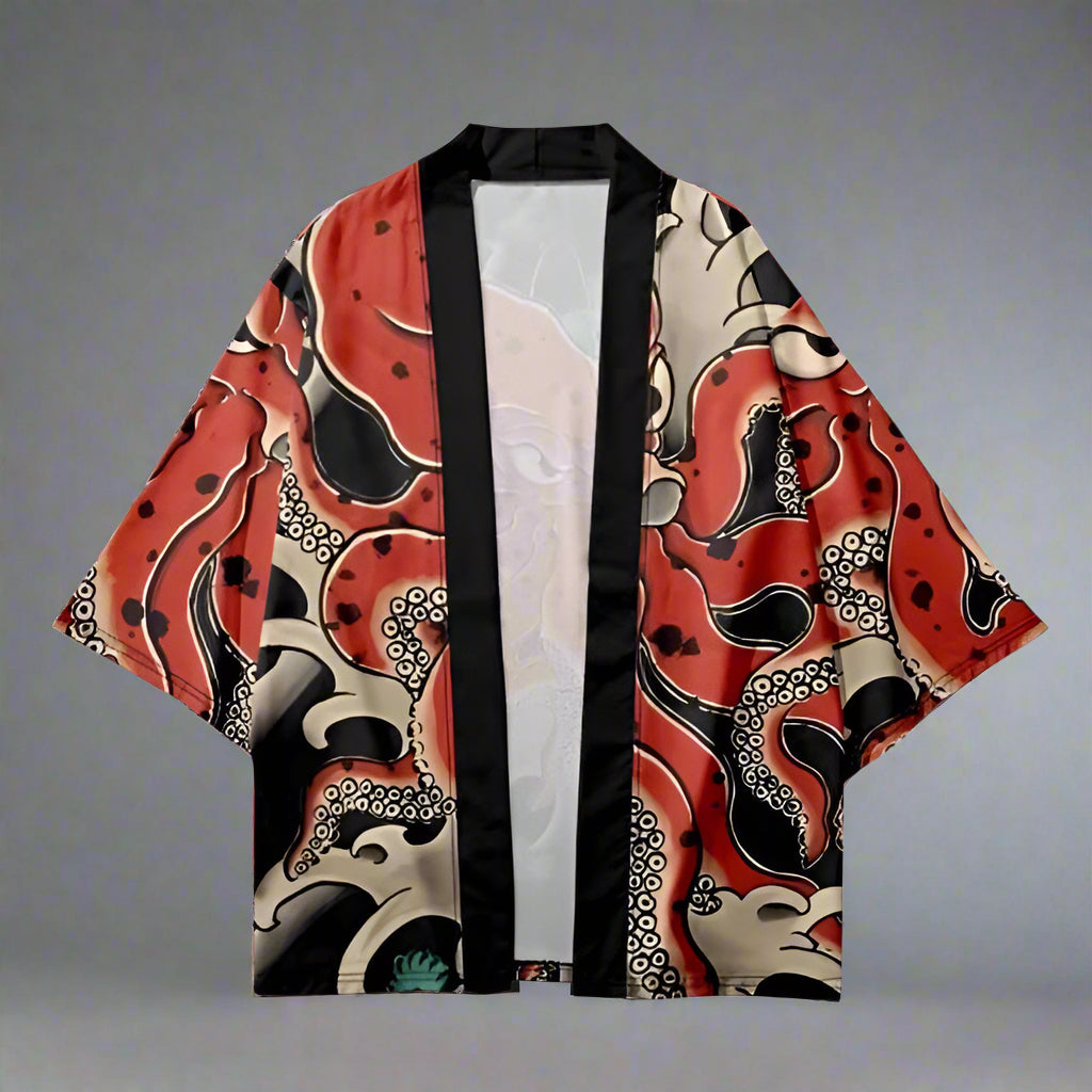 Whimsical Octopus Wrap Kimono - octopus kimono - Whimsical Octopus Kimono Wrap for Comfort and Style - Main view