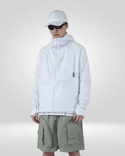 White Sun Protective Jacket - Lightweight UV Protection Gear for All -  lightweight jacket - Lightweight White Sun Protective Jacket for Outdoor Comfort - View 4