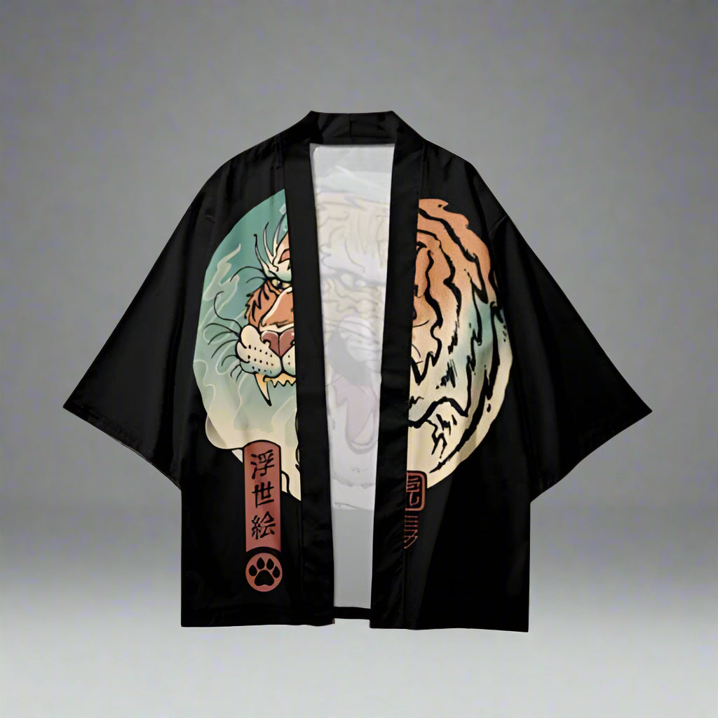 Wild Jungle Print Kimono - jungle kimono - Stylish Tiger Print Kimono for Every Occasion - Main view