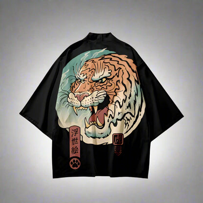 Wild Jungle Print Kimono - tiger print cardigan - Stylish Tiger Print Kimono for Every Occasion - View 2