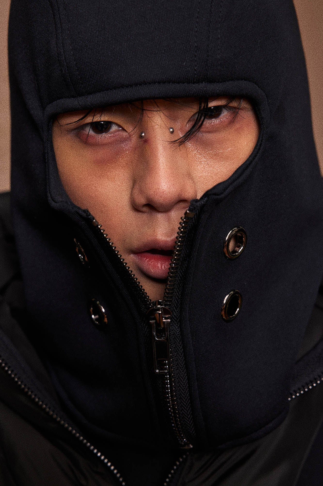 Zippered Grommet Winter Balaclava -  zipper - Zippered Grommet Balaclava for Winter Comfort - View 9