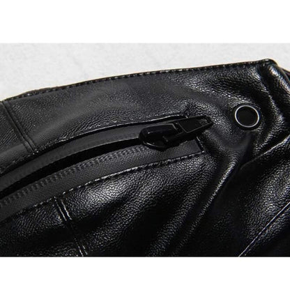 Zippered Leather Punk Mask -  adjustable elastic mask - Adjustable Zip Leather Punk Mask for Streetwear Style - View 10