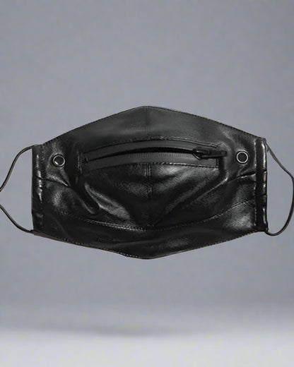 Zippered Leather Punk Mask -  techwear mask - Adjustable Zip Leather Punk Mask for Streetwear Style - View 6