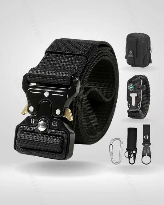 Black Utility Belt - quick release belt - Durable Black Utility Belt for Outdoor Activities - Main view