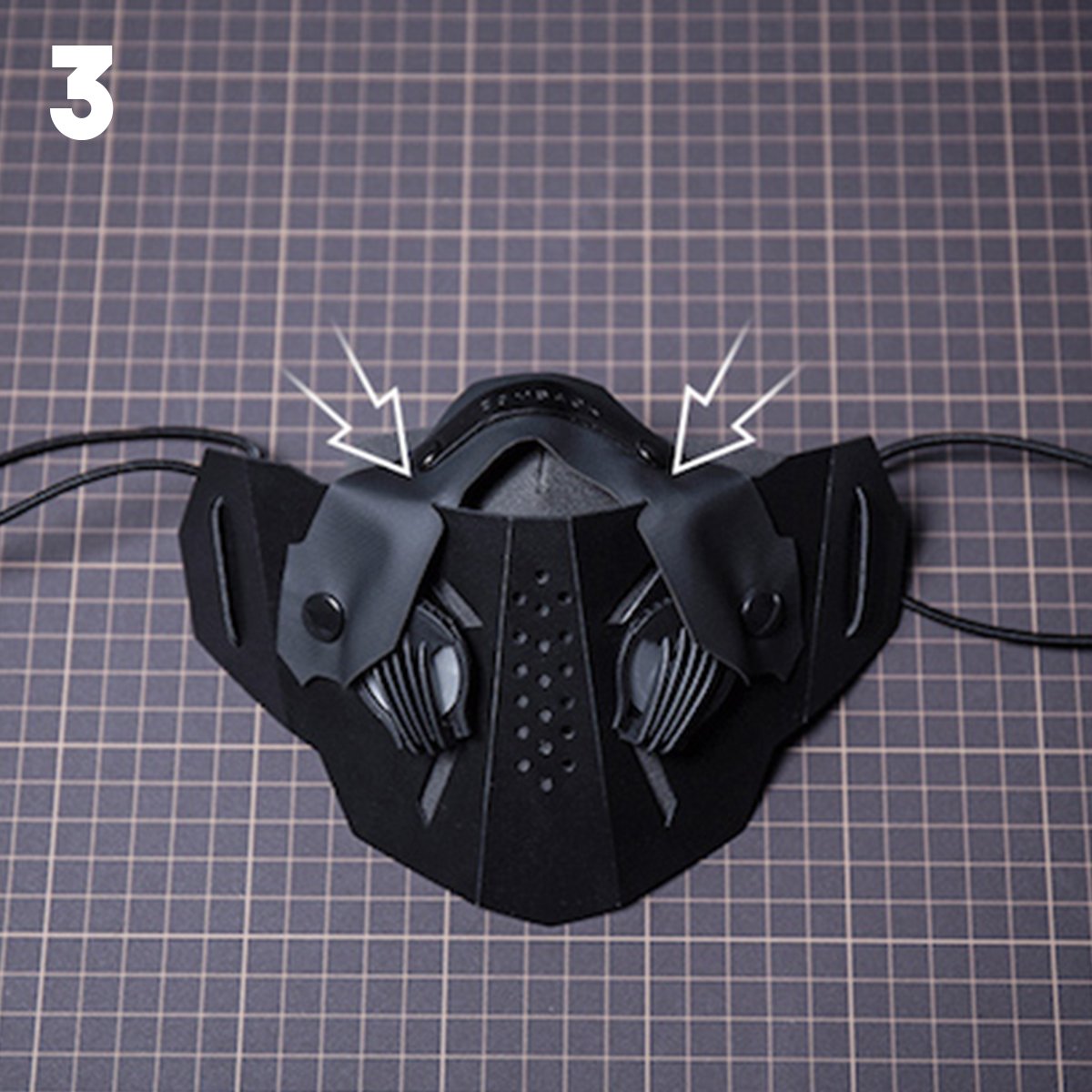 Comback X Hardmade Cyber Mask -  mask accessories - Comback X Hardmade Cyber Mask with Adjustable Fit - View 10