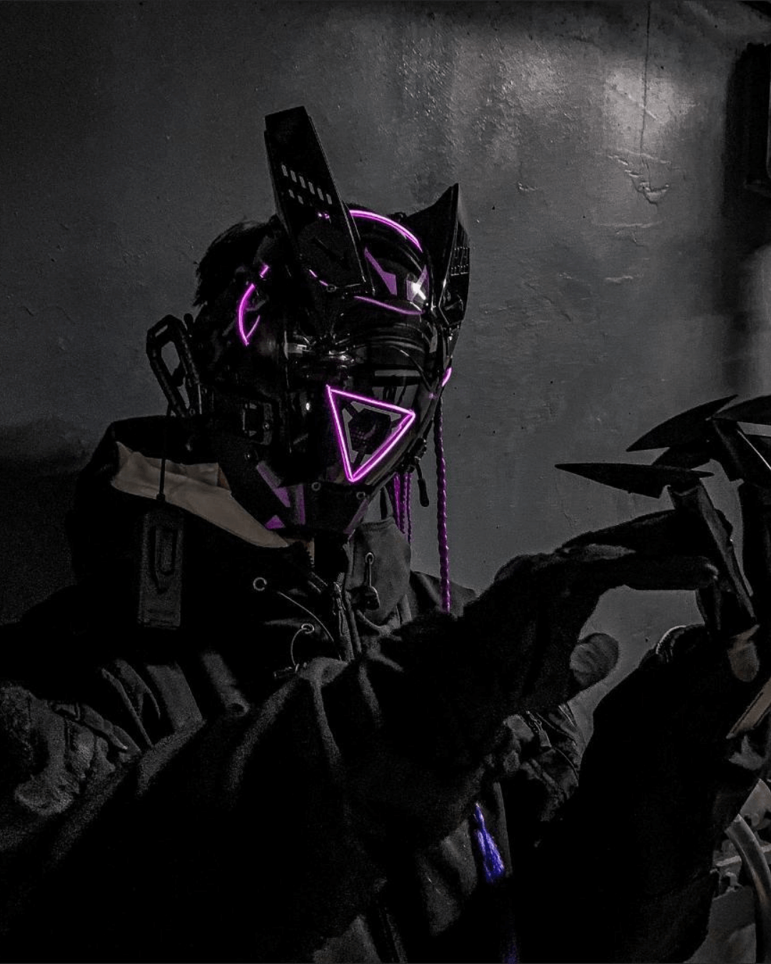 Futuristic Mask -  handmade mask - Futuristic Mask for Music Festivals and Events - View 3