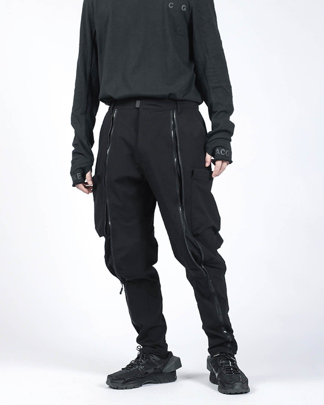 Silenstorm Zipper Pants -  three-dimensional pockets - Silenstorm Zipper Pants with Three-Dimensional Pockets - View 7